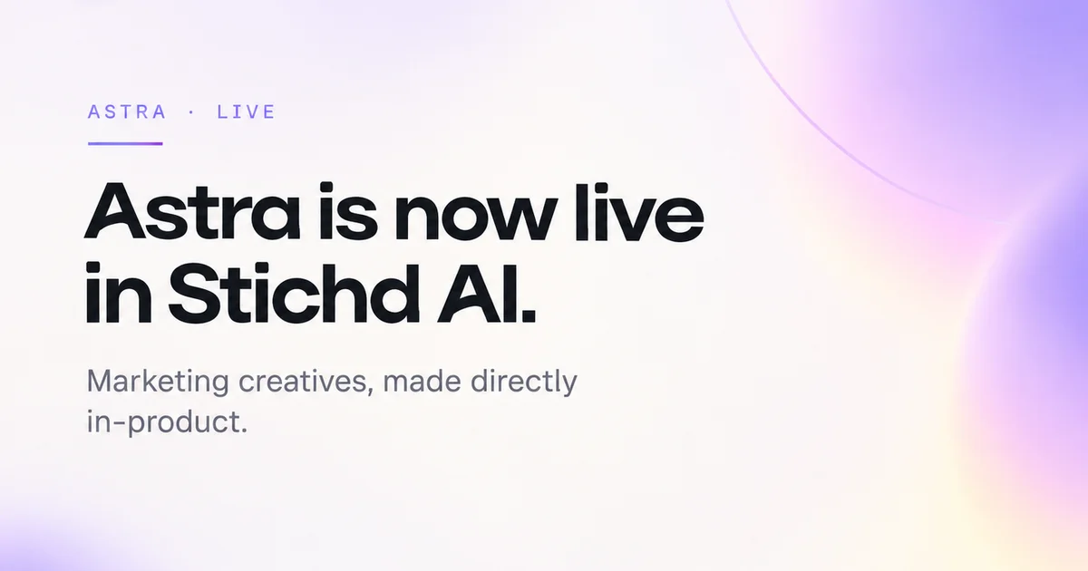 stra is live in stichd. Marketing creatives — made in-product